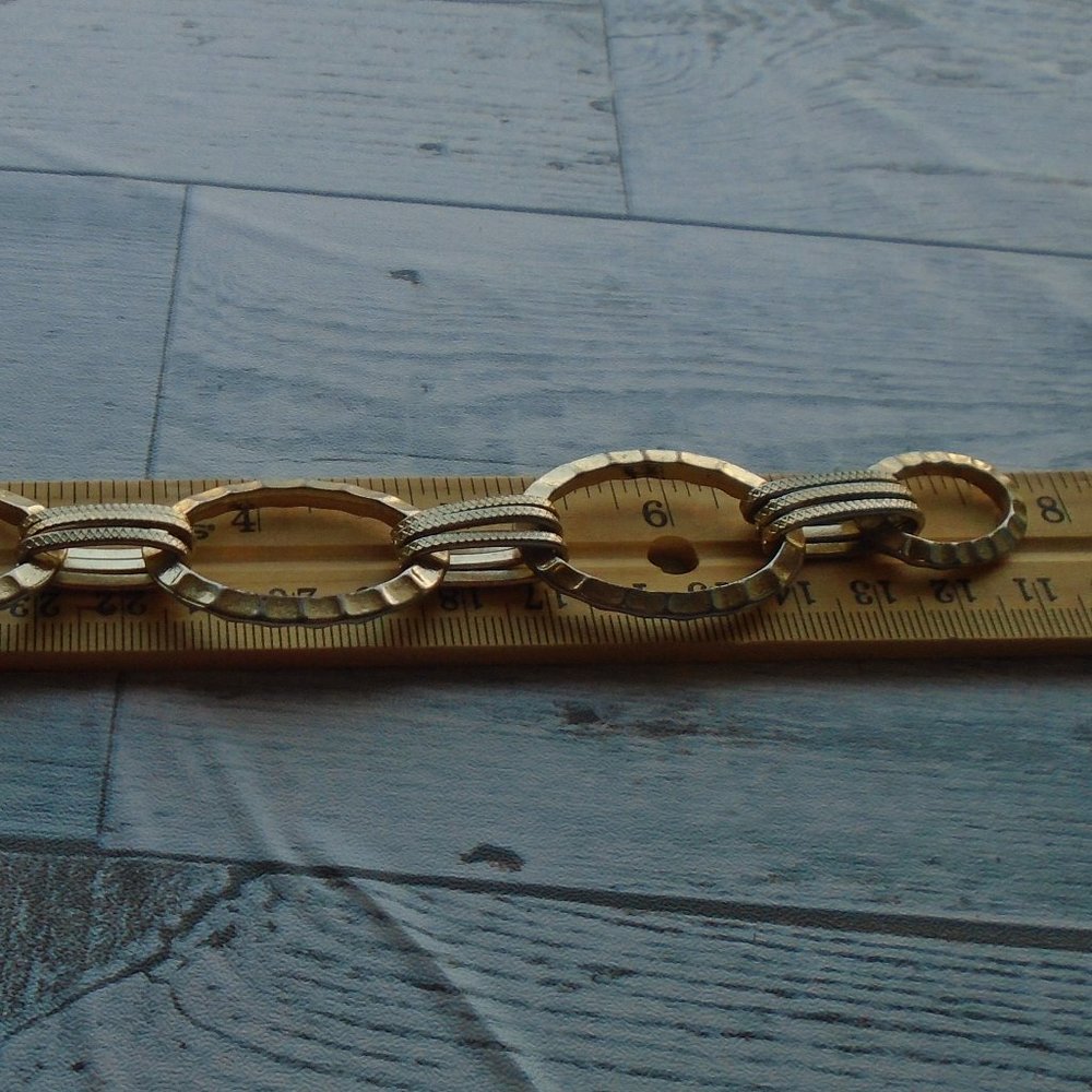 Mcm Two Tone Multi Textured Bracelet View 4